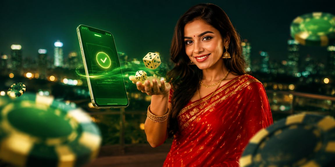 সুন্দরবনের কাছে শাড়ি পরা নারী ডাইস গেম ভাউচার ব্যবহার করছেন